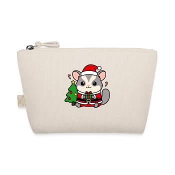 Niedlicher Kawaii-Zuckerglider Weihnachtsbaum - Bio-Täschchen - Natur - Vorne