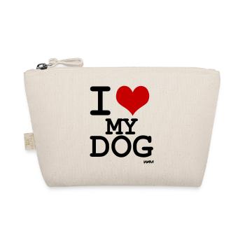 I love my dog - couleurs personnalisables - Trousse biologique - nature - Devant