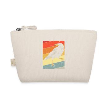 Krähenrabe Retro Vintage Distressed - Bio-Täschchen - Natur - Vorne
