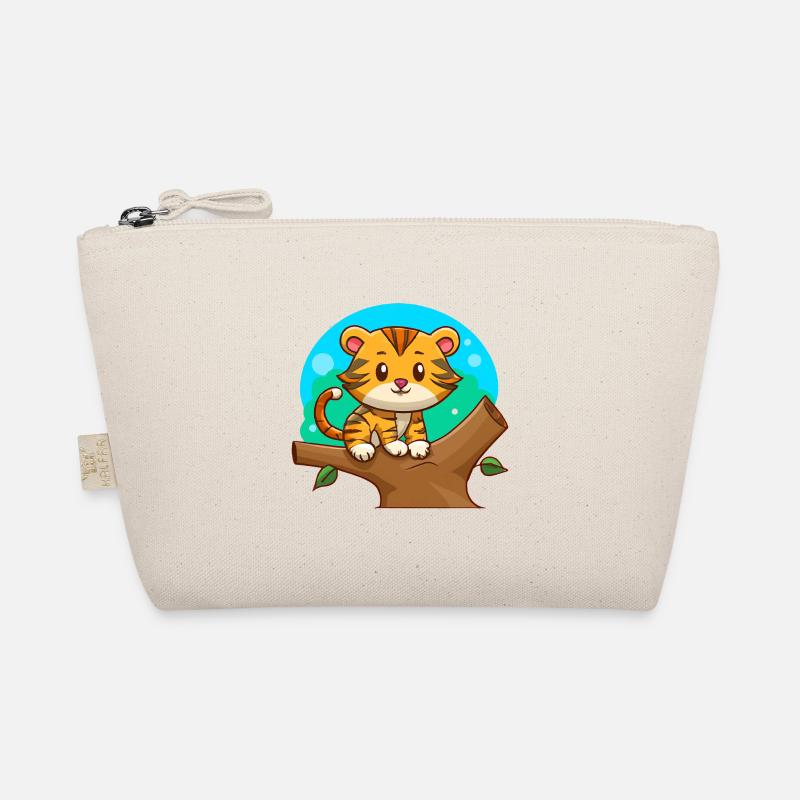 Tiger auf einem Baum - Bio-Täschchen - Natur