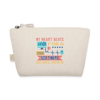 My Heart Beats For A Software Developer - Organic Pouch - nature - Front
