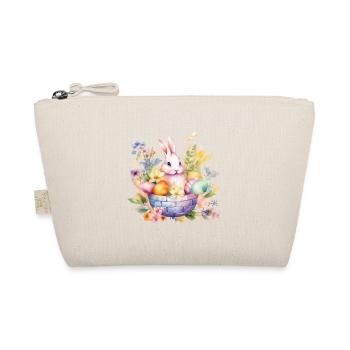 Frohe Ostern Hase Osterei für einen Osterhasen - Bio-Täschchen - Natur - Vorne
