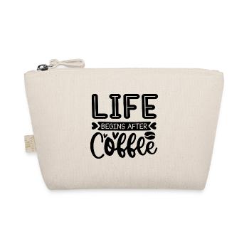 Life begins after coffee - Organic Pouch - nature - Front