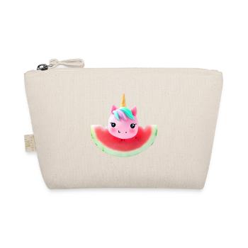 Wassermelonen Einhorn - Bio-Täschchen - Natur - Vorne