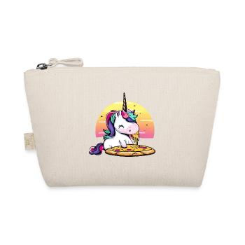Licorne mangeant une pizza au coucher du soleil - Trousse biologique - nature - Devant