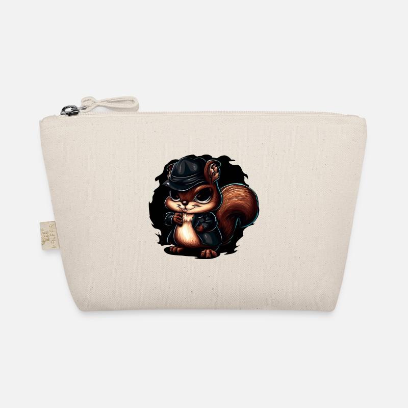 Cool gangster squirrel design Organic Pouch
