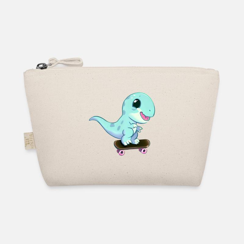 Skateboard Dinosaurier Bio-Täschchen