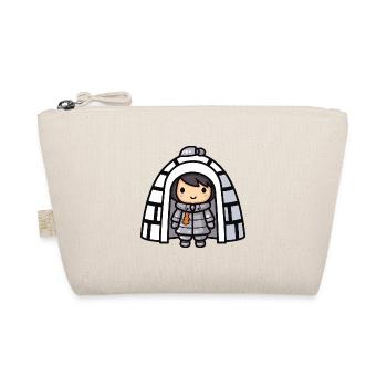 Winter Eskimo Igloo Comic - Organic Pouch - nature - Front