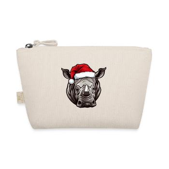 Rhinoceros Portrait Christmas - Organic Pouch - nature - Front
