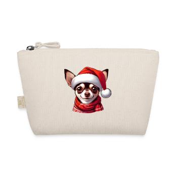 Chihuahua portant un chapeau de Père Noël - Trousse biologique - nature - Devant