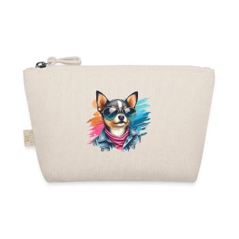 Chihuahua Splash Kunst - Bio-Täschchen - Natur - Vorne