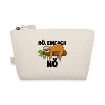 Faultier Nö, einfach Nö - Spruch - Bio-Täschchen - Natur - Vorne