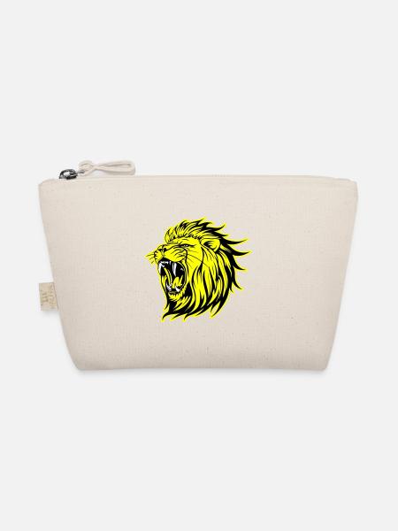 Lion Tête Sauvage Lion - Trousse biologique - nature - Devant