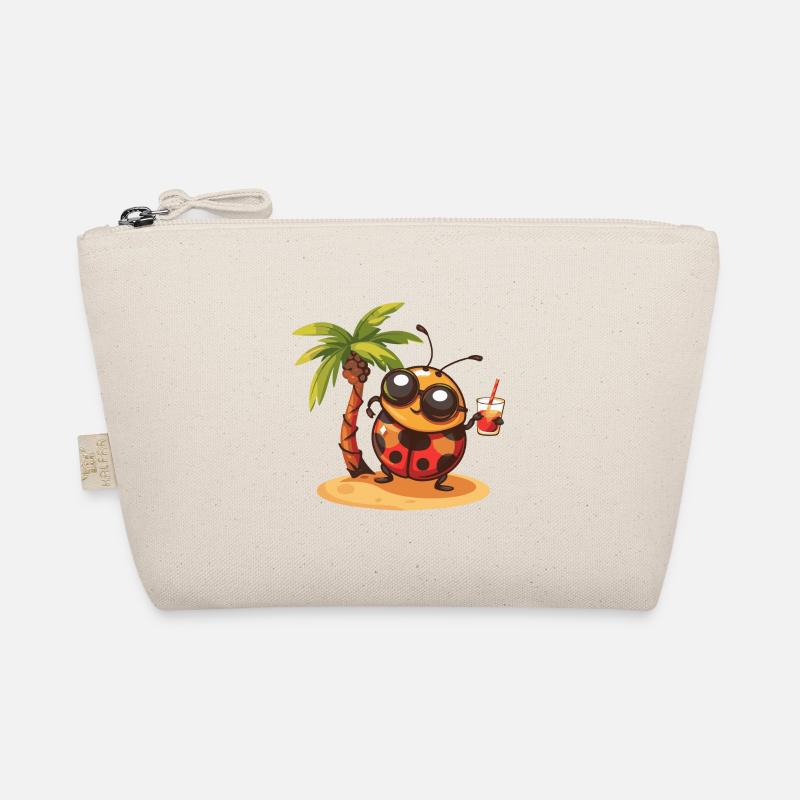 Ladybug Summer Beach Vacation Organic Pouch
