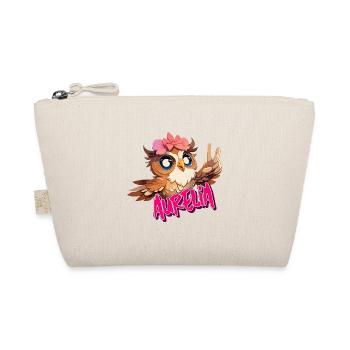 AURELIA - Beau nom de fille avec hibou mignon - Trousse biologique - nature - Devant