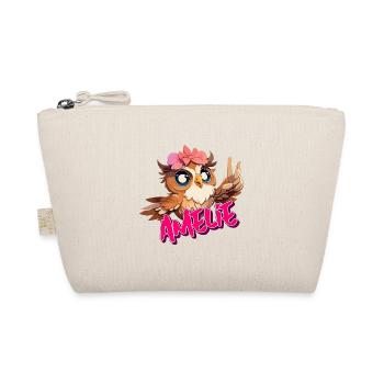AMELIE - Beau prénom de fille avec un joli hibou - Trousse biologique - nature - Devant