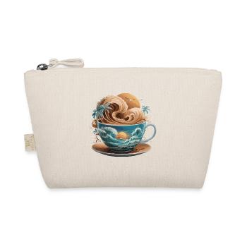 Tropical Beach Waves Kaffeetasse für eine - Bio-Täschchen - Natur - Vorne