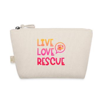 Live Love Rescue Dog Paw Shelter - Organic Pouch - nature - Front