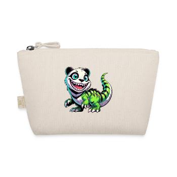 Whimsical Dino T-Rex Panda Mythical Creature - Organic Pouch - nature - Front
