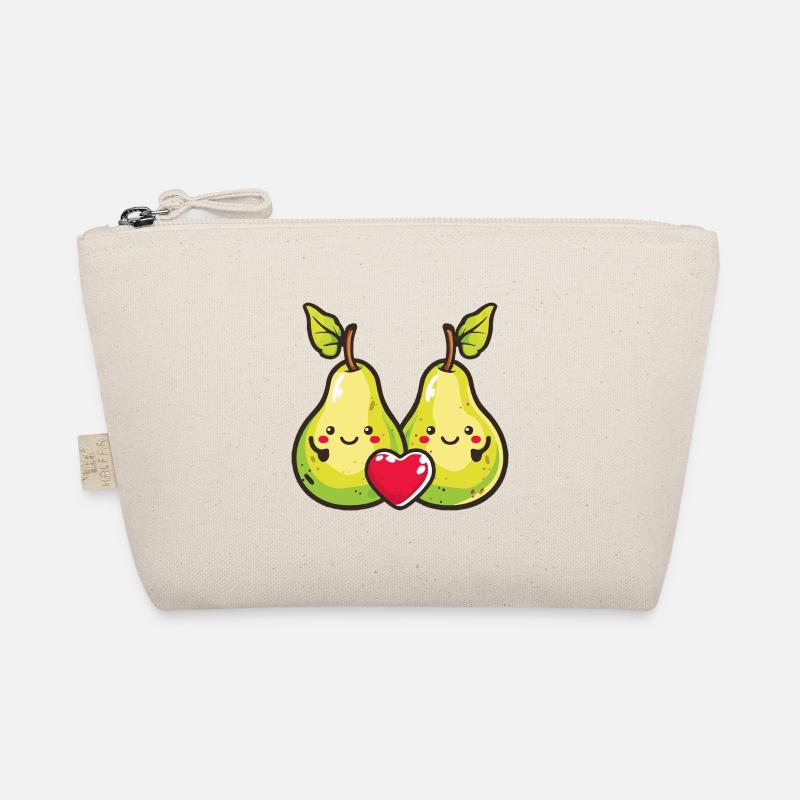 Pear Couple Love Heart Comic Organic Pouch