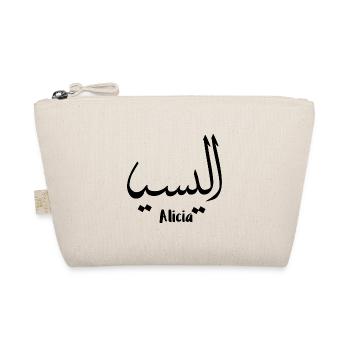 Alicia first name in islamic script - Organic Pouch - nature - Front