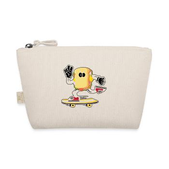 Sandwich Skateboarder Skateboard skateboarding skateboard - Organic Pouch - nature - Front