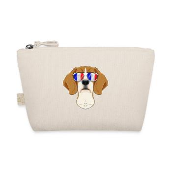 Beagle France Sunglasses I French Flag - Bio-Täschchen - Natur - Vorne