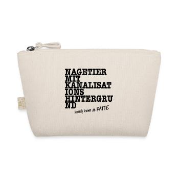 ratte new black - Bio-Täschchen - Natur - Vorne