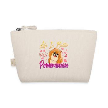 Pomeranian Liebhaber - Bio-Täschchen - Natur - Vorne