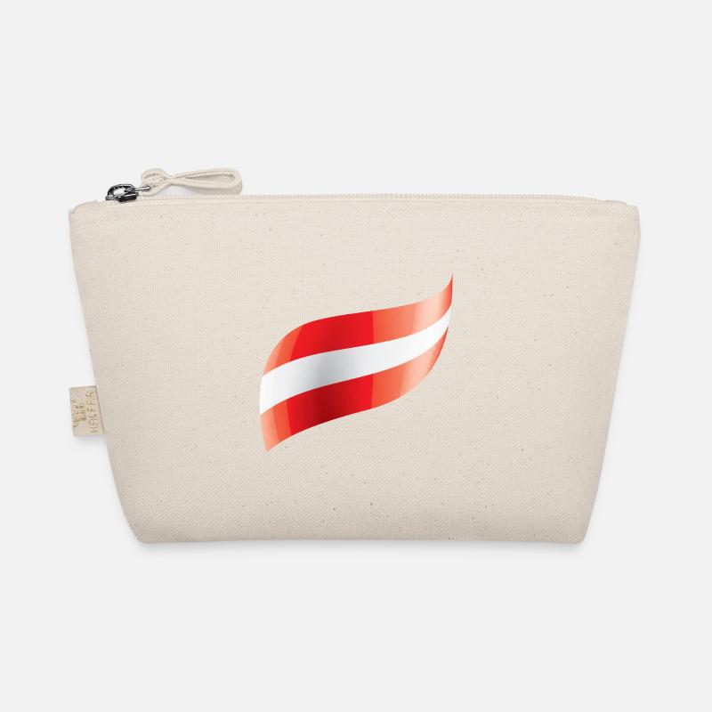Austrian flag waved Organic Pouch