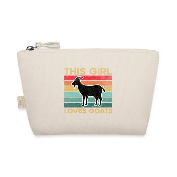 Vintage Goat für Mädchen Kinder - Bio-Täschchen - Natur - Vorne