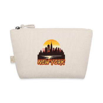 New York City Skyline Sonnenuntergang Hitze - Bio-Täschchen - Natur - Vorne
