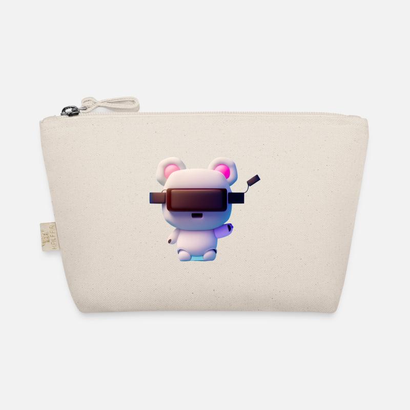 Bear with Virtual Reality Headset Organic Pouch