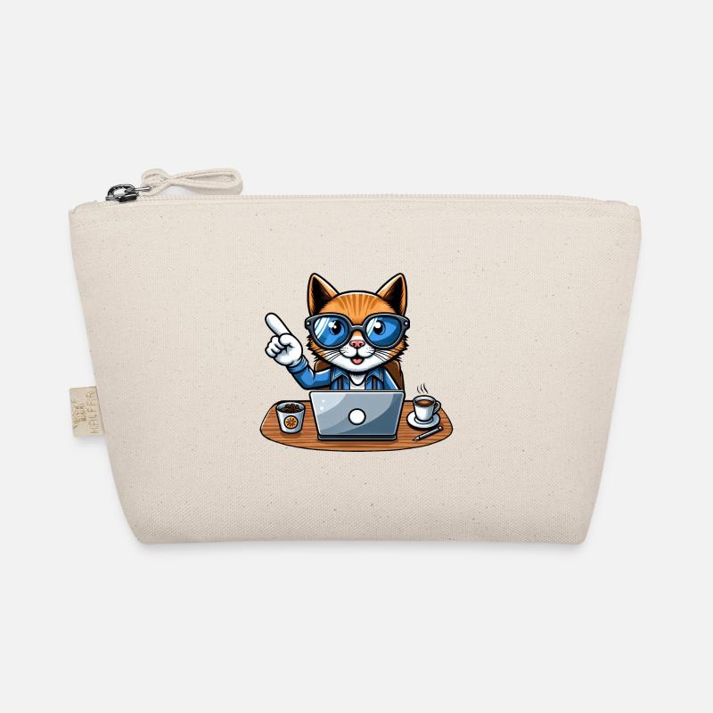 Cat and tomcat in the office - with coffee CEO Organic Pouch
