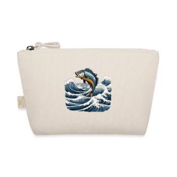 Ukiyo-e Angler Vintage vagues poisson Art Design - Trousse biologique - nature - Devant