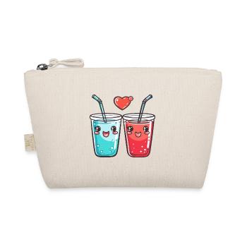 Boisson gazeuseCouple Love Drink Coeur Saint-Valentin - Trousse biologique - nature - Devant