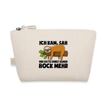 Faultier - Ich kam sah und hatte keinen Bock mehr - Bio-Täschchen - Natur - Vorne