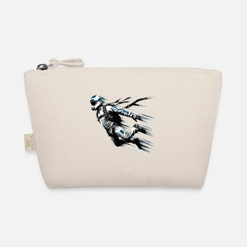 Parachutist Jumping Graffiti Style Organic Pouch