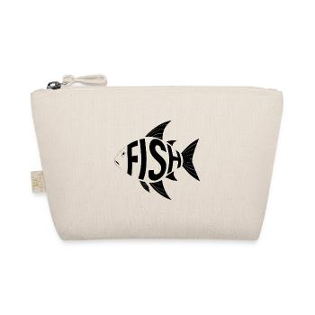 Fisch-Silhouette für Fisch Fans für Fischer - Bio-Täschchen - Natur - Vorne