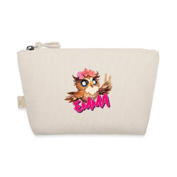 EMMA - Beau nom de fille avec hibou mignon - Trousse biologique - nature - Devant