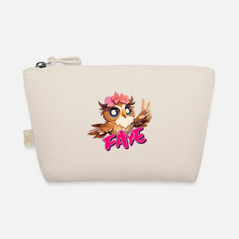 FAYE - Schöner Mädchen Name mit süßer EULE Bio-Täschchen