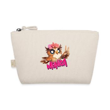 MONICA - Beau nom de fille avec hibou mignon - Trousse biologique - nature - Devant