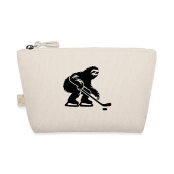 Faultier Eishockeyspieler Eishockey Silhouette - Bio-Täschchen - Natur - Vorne