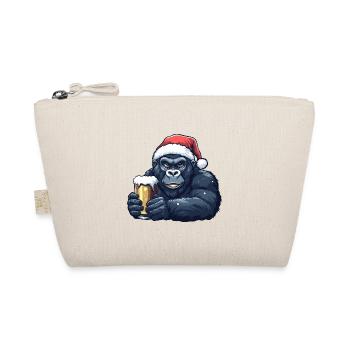 Gorilla Weihnachten Bier - Bio-Täschchen - Natur - Vorne
