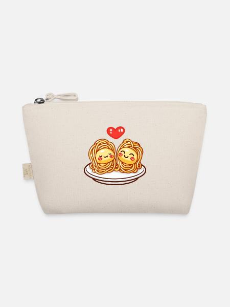 Pâtes Pâtes Couple Amour Coeur Bande Dessinée - Trousse biologique - nature - Devant