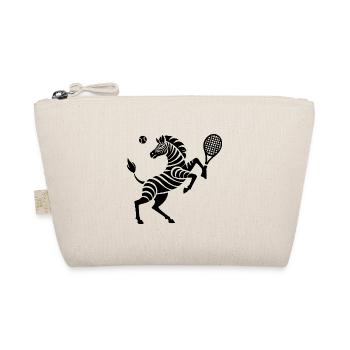 Zebra Tennis Tennisball Balancieren Horn - Bio-Täschchen - Natur - Vorne
