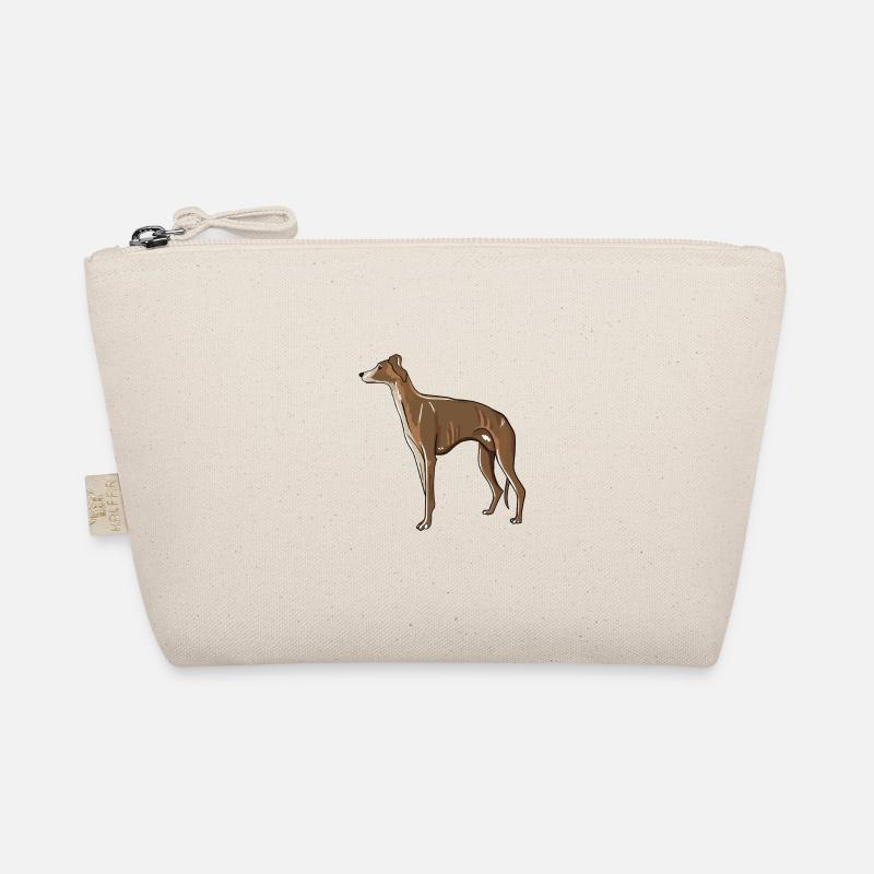 Windhund Illustration - Bio-Täschchen - Natur