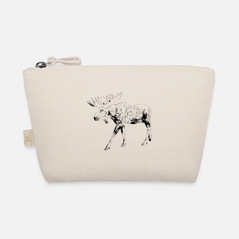 Moose sketch Organic Pouch