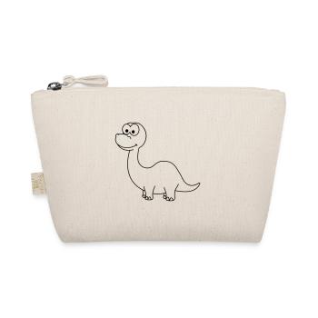 Dinosaur brontosaurus Comic - Organic Pouch - nature - Front
