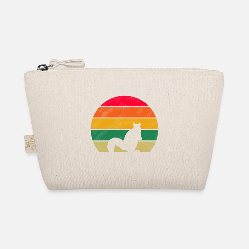 Forest Animal Lovers Gift Retro Squirrel Organic Pouch